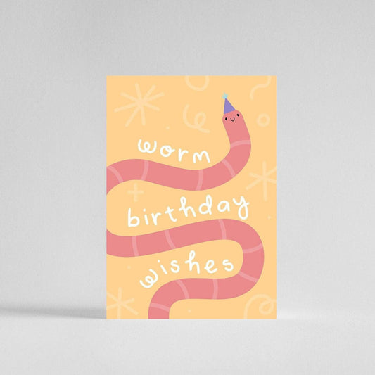 Worm Birthday Wishes Card
