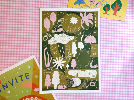 Interconnection Illustrated Print