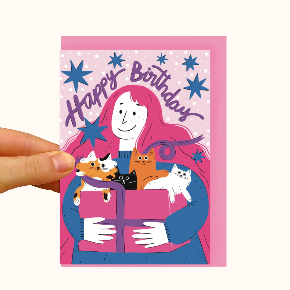 Birthday Box Of Cats Card
