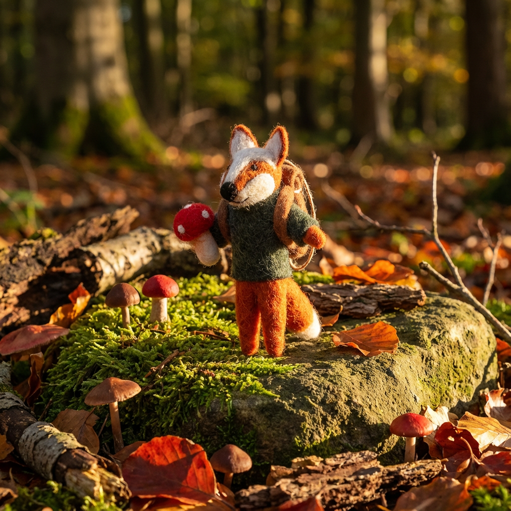 Frankie Foraging Fox Felt Decoration