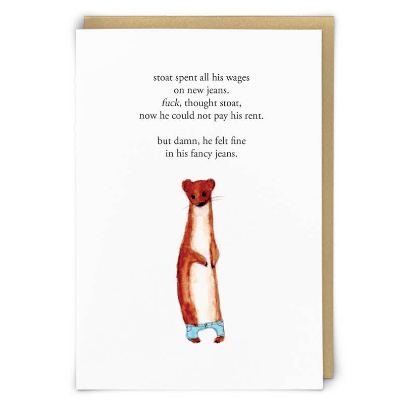 Stoat Greetings Card