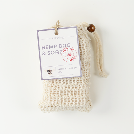 Green Tea Soap & Exfoliating Hemp Bag