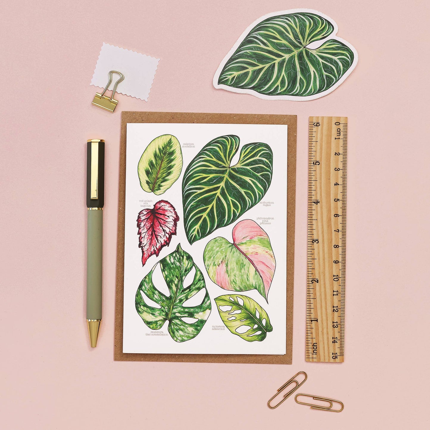 Tropical Leaves Greeting Card