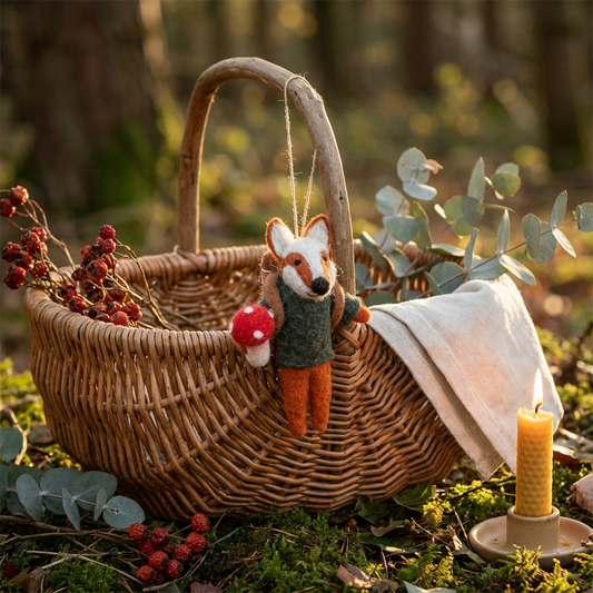 Frankie Foraging Fox Felt Decoration