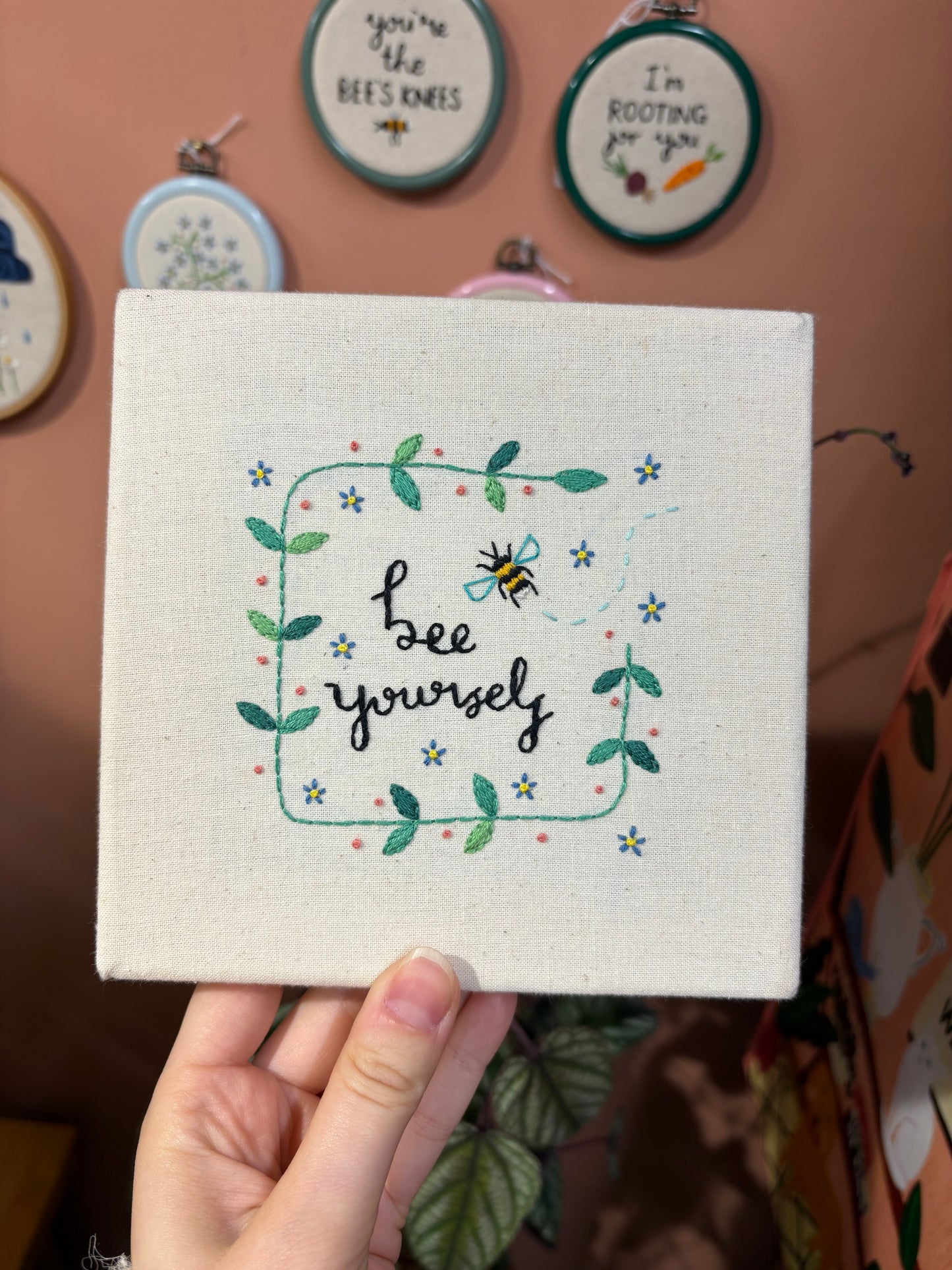Bee Yourself Canvas Embroidery