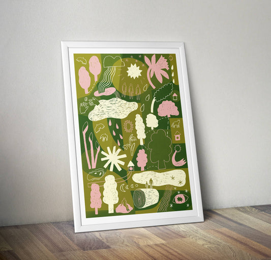 Interconnection Illustrated Print
