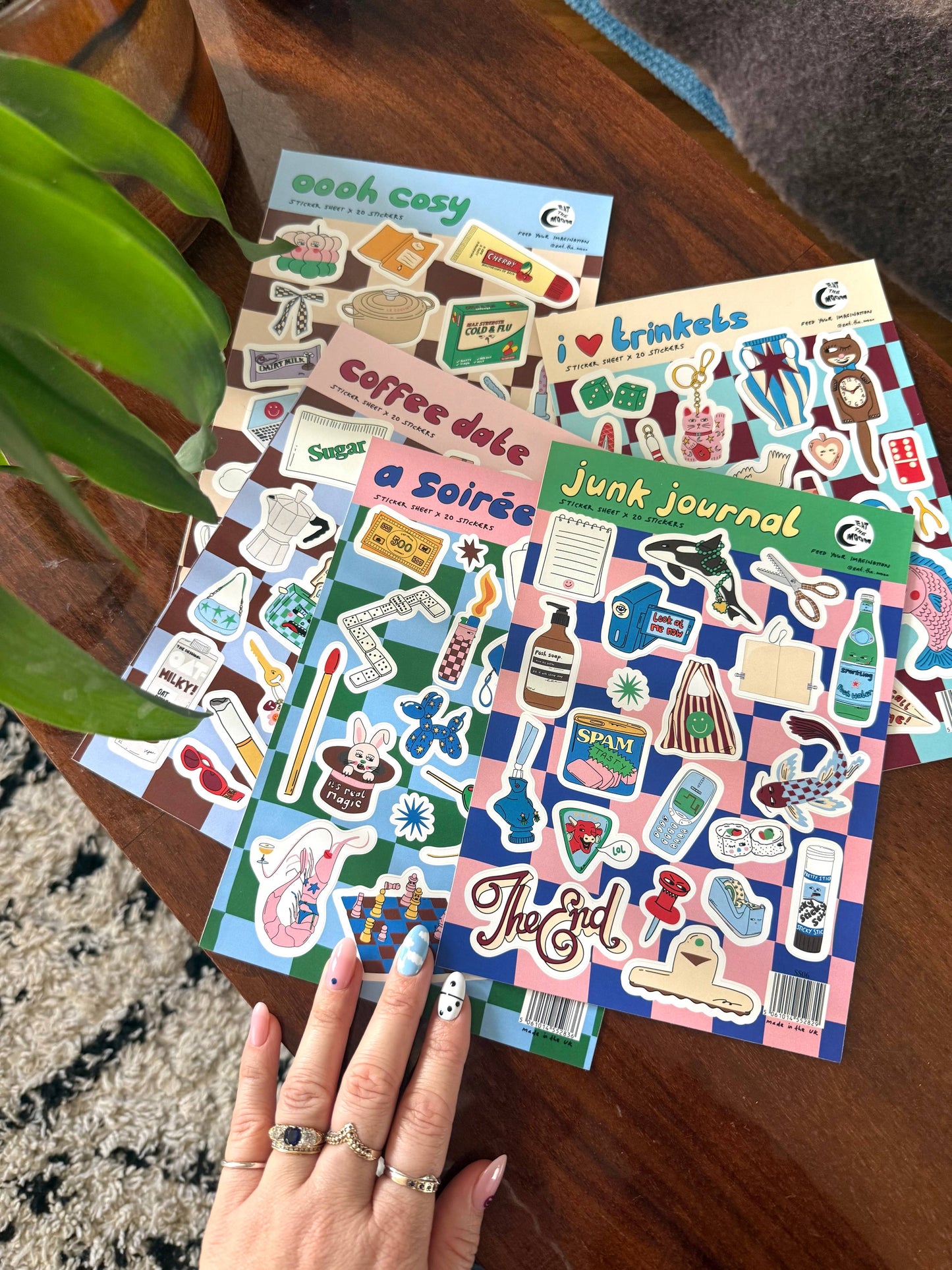 A5 sticker sheet junk journal, coffee dates design