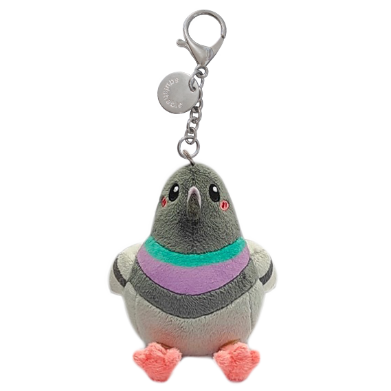 Tiny Squishable Pigeon Keyring