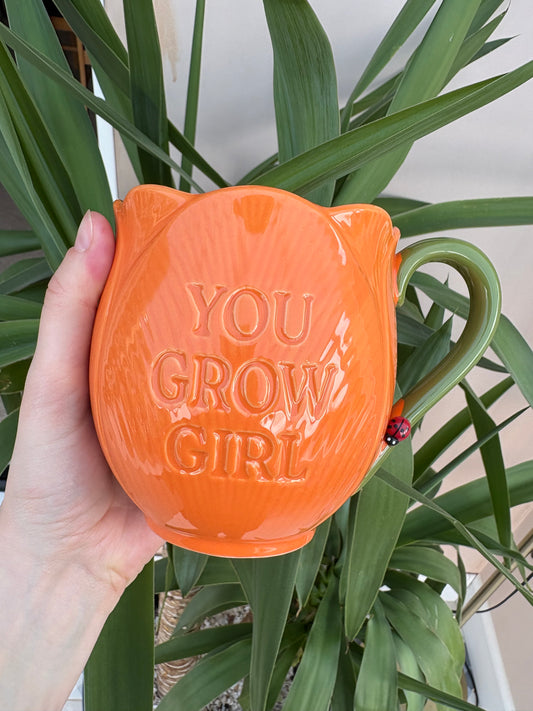 You Grow Girl Tulip Mug