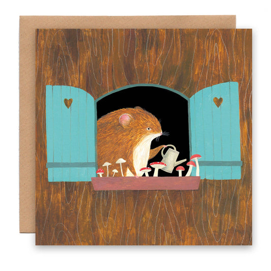 Mouse & Mushrooms Card