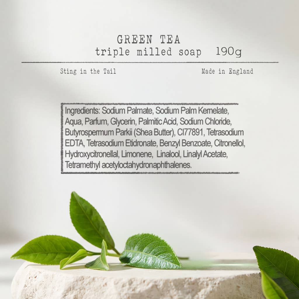 Green Tea Soap & Exfoliating Hemp Bag
