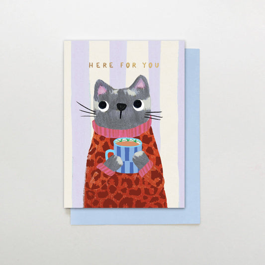 Here For You Cat Card