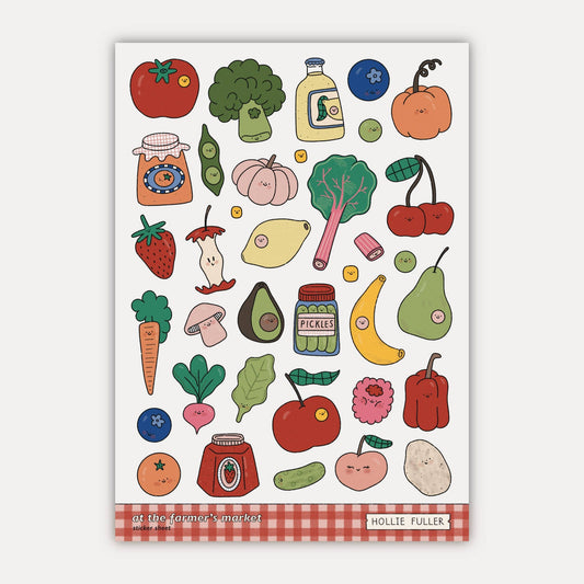 Mini Sticker Sheet - At The Farmer's Market