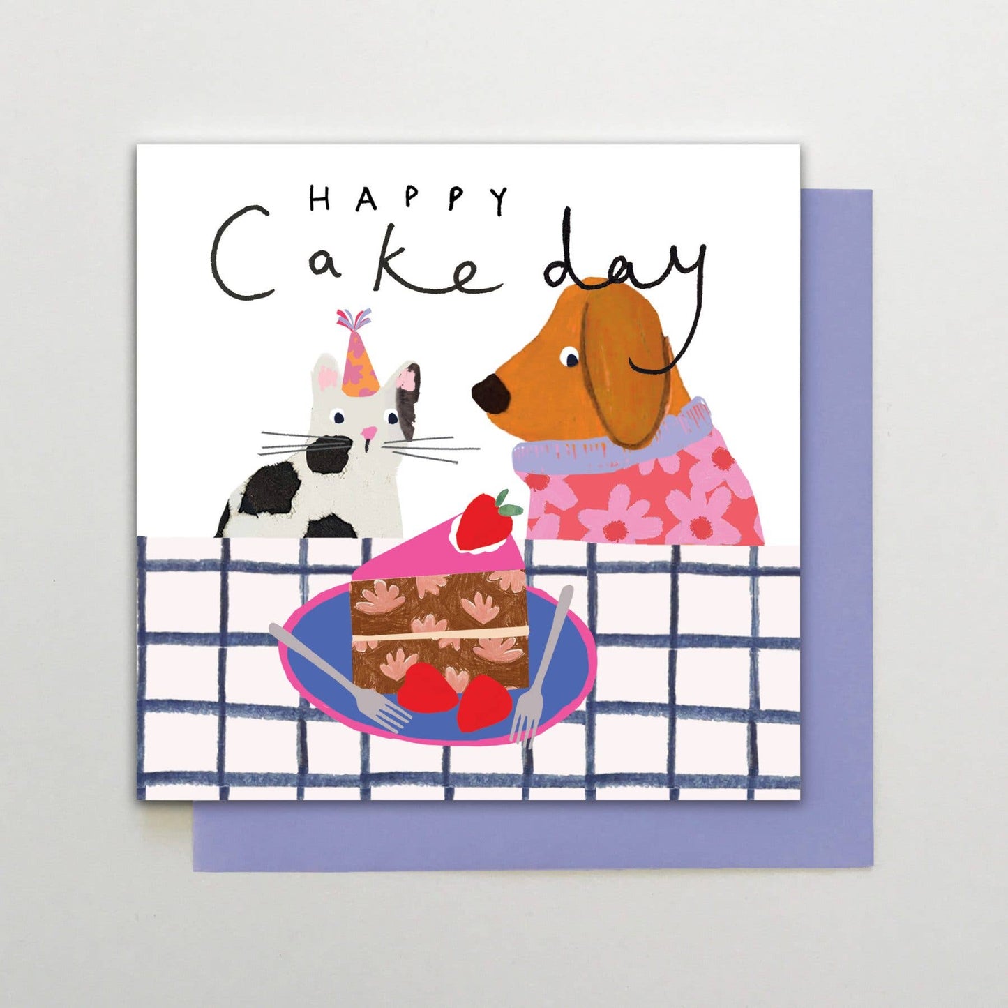 Happy Cake Day Dog & Cat Card