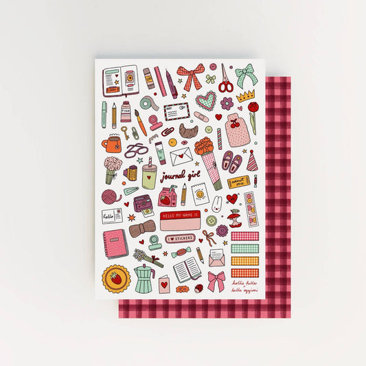 Journal Girl Sticker Sheet