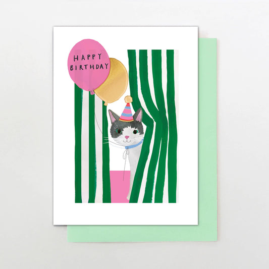 Peeping Cat Card