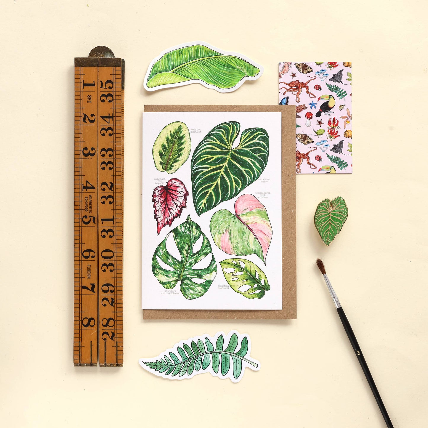 Tropical Leaves Greeting Card