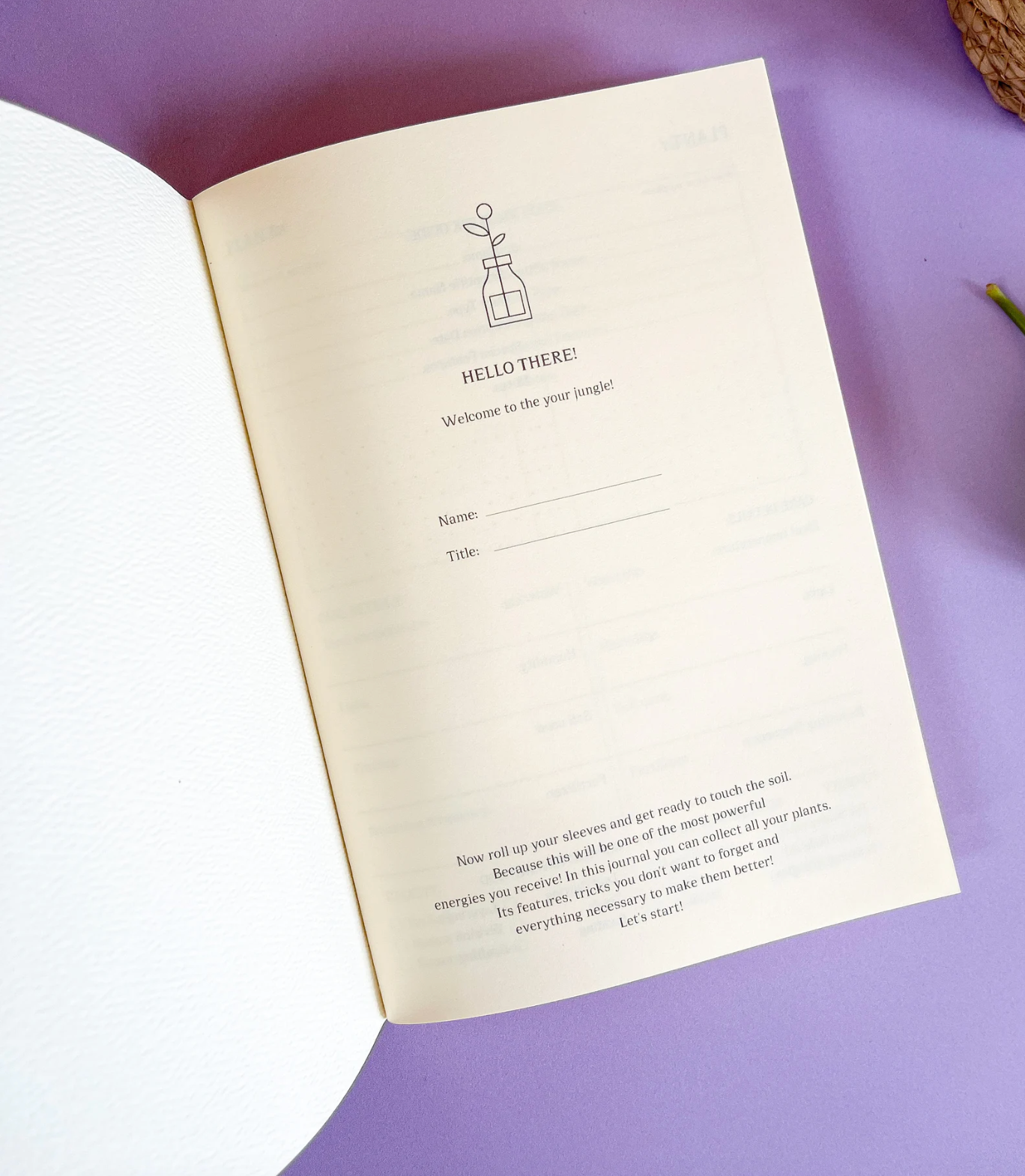 Plants Care Journal - Green