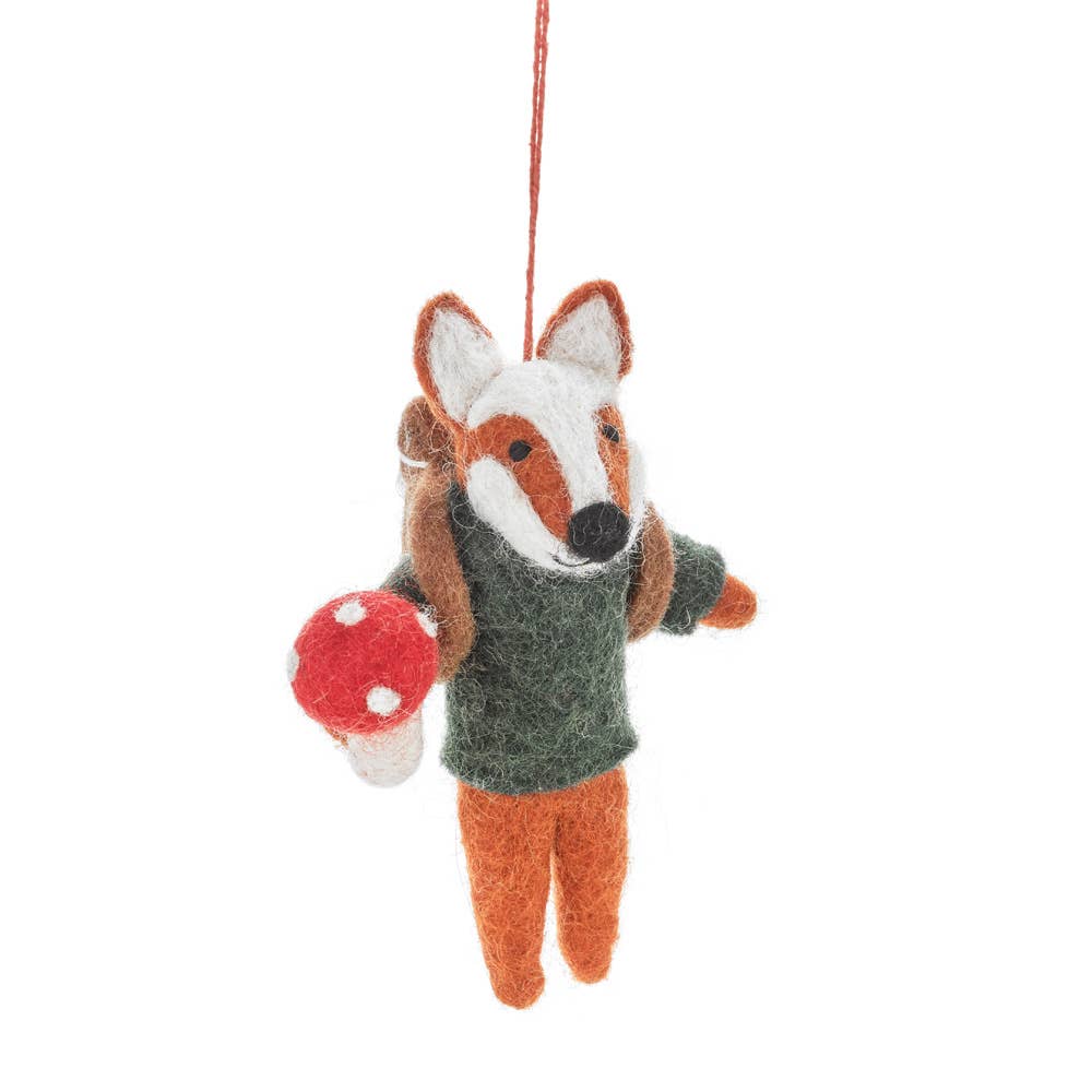 Frankie Foraging Fox Felt Decoration