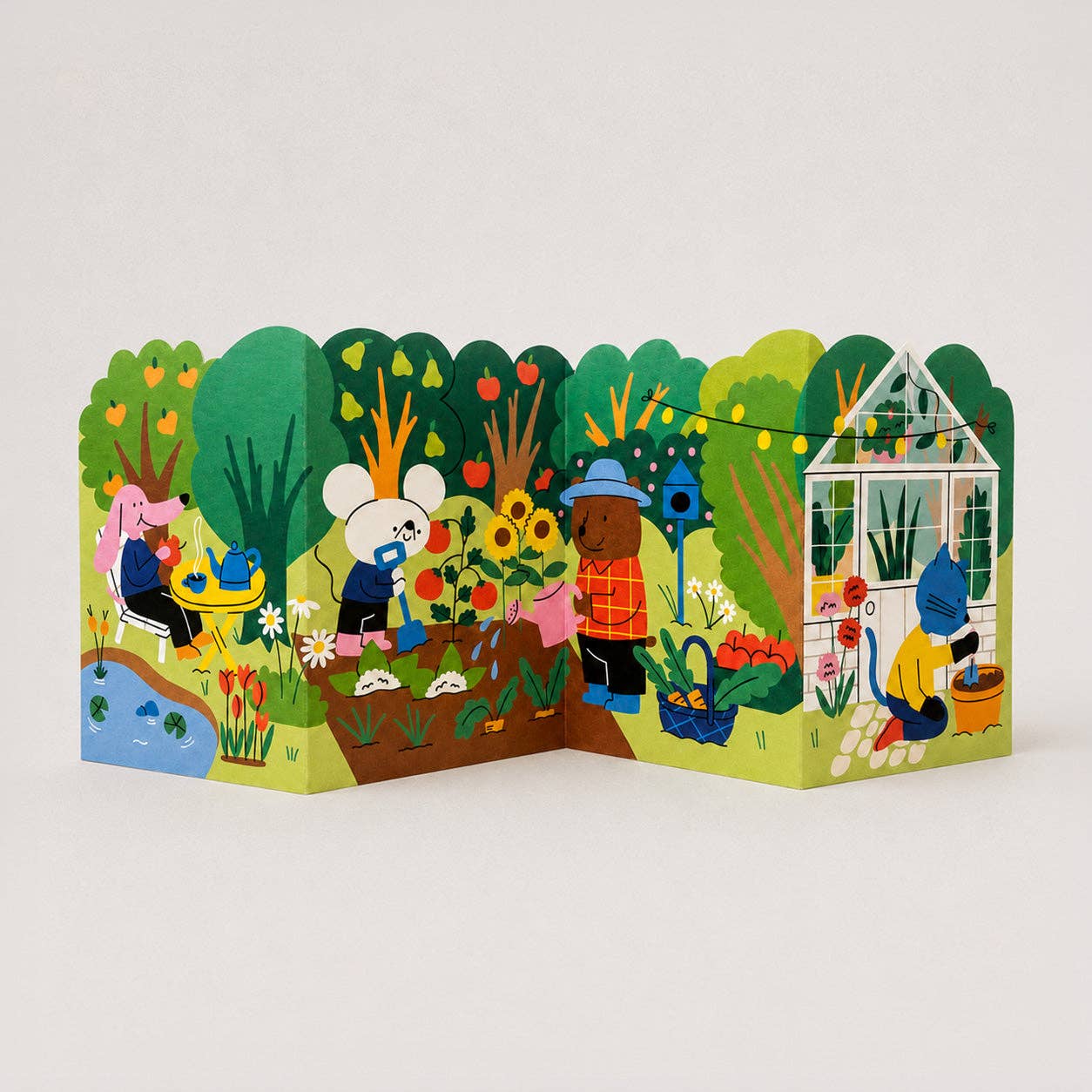 Gardening Allotment Big Concertina Card