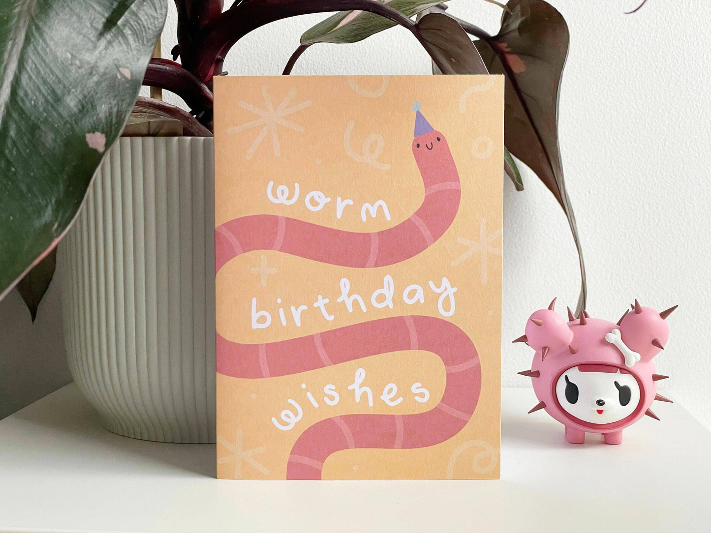 Worm Birthday Wishes Card