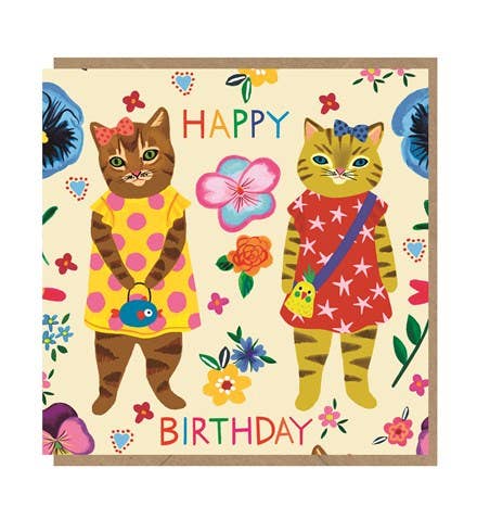 Kitsch Kittens Birthday Card