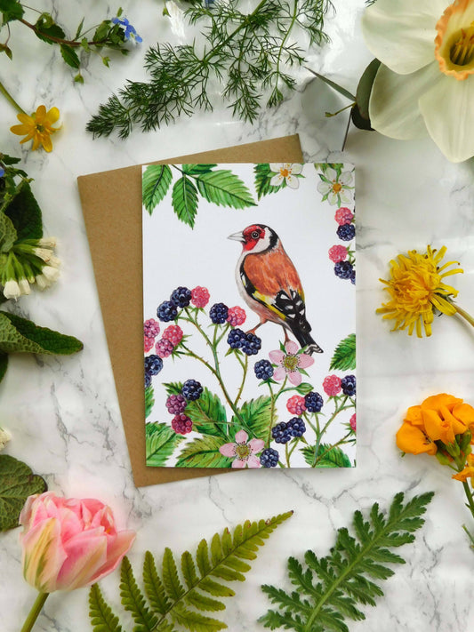 Goldfinch Bird Greetings Card