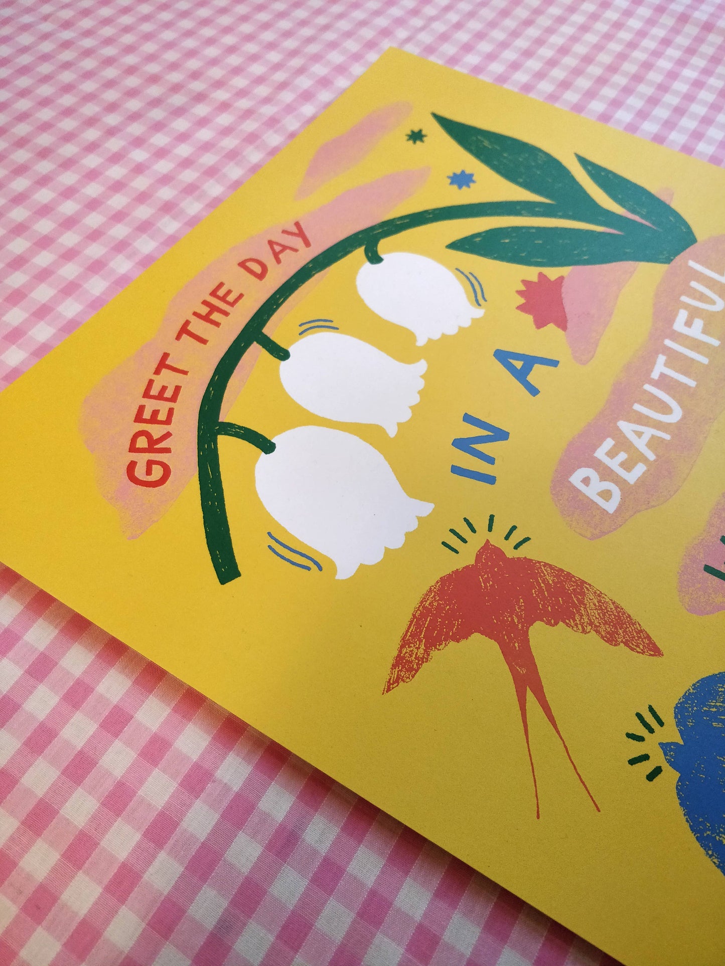 Greet the Day Illustrated Print