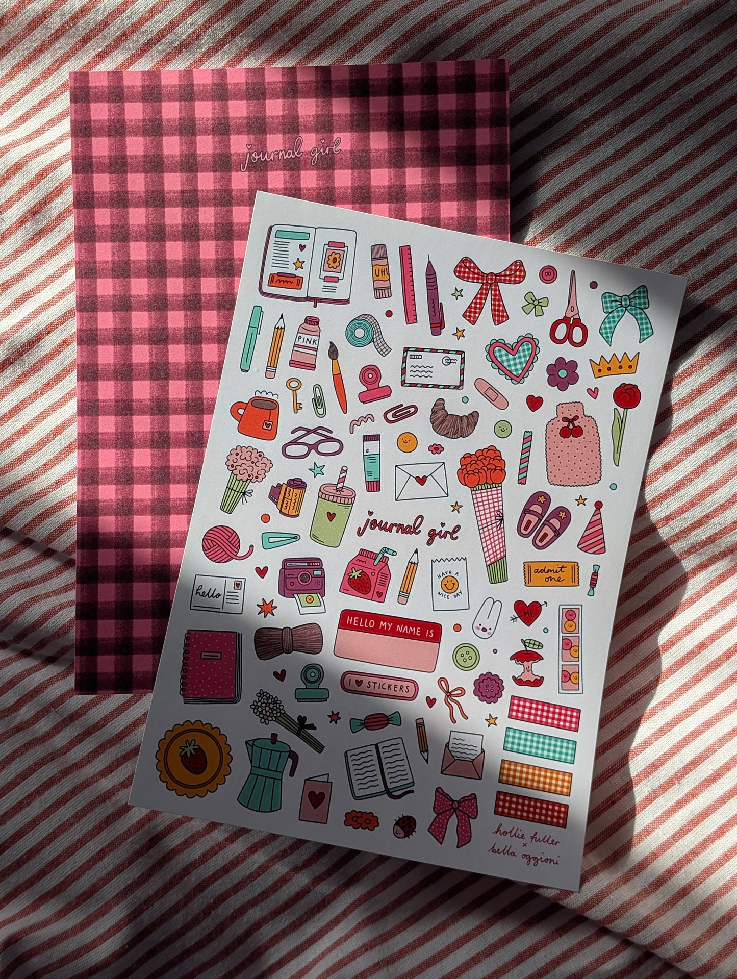 Journal Girl Sticker Sheet