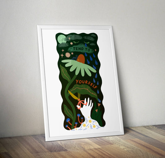 Tend to Yourself Illustrated Print