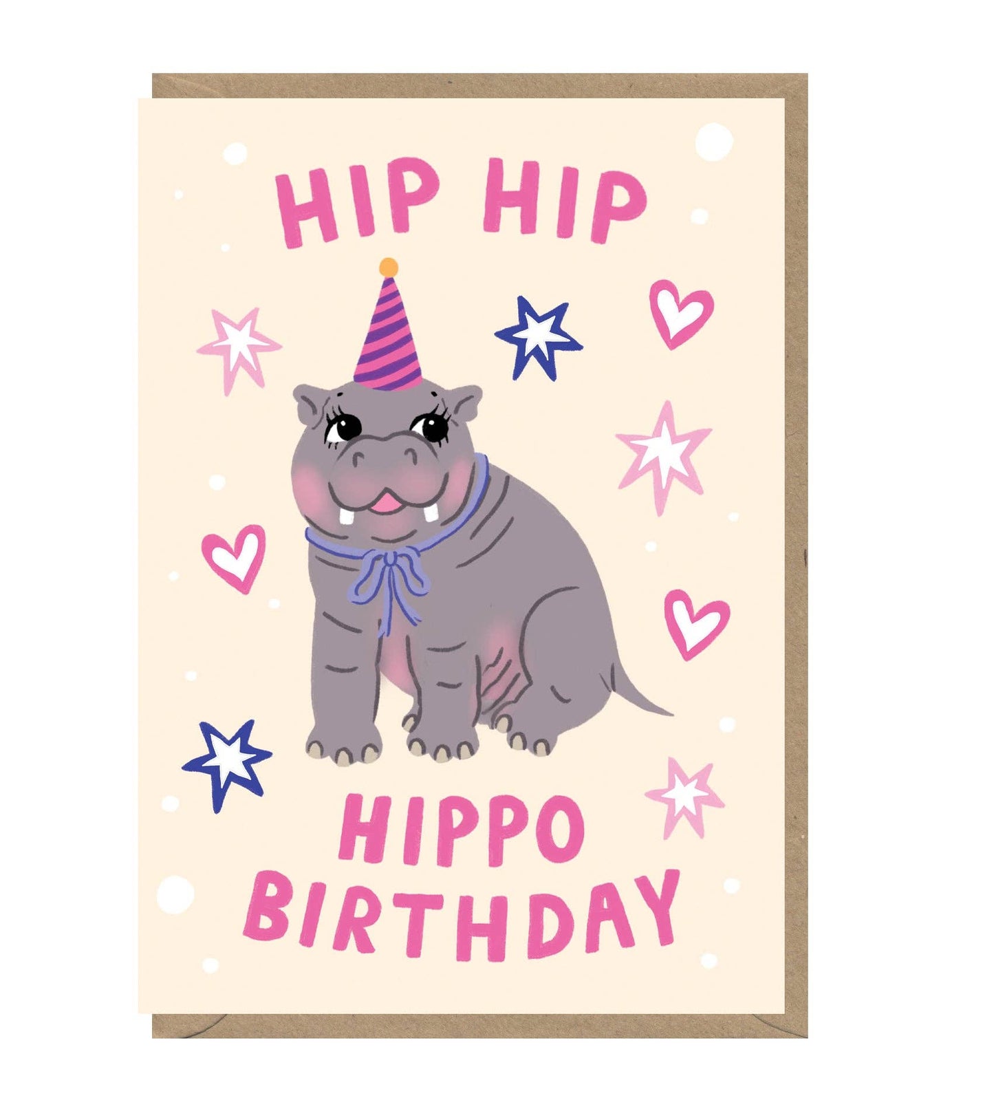 Hip Hip Hippo Birthday Card