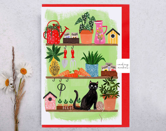 Garden Shelves Blank Card
