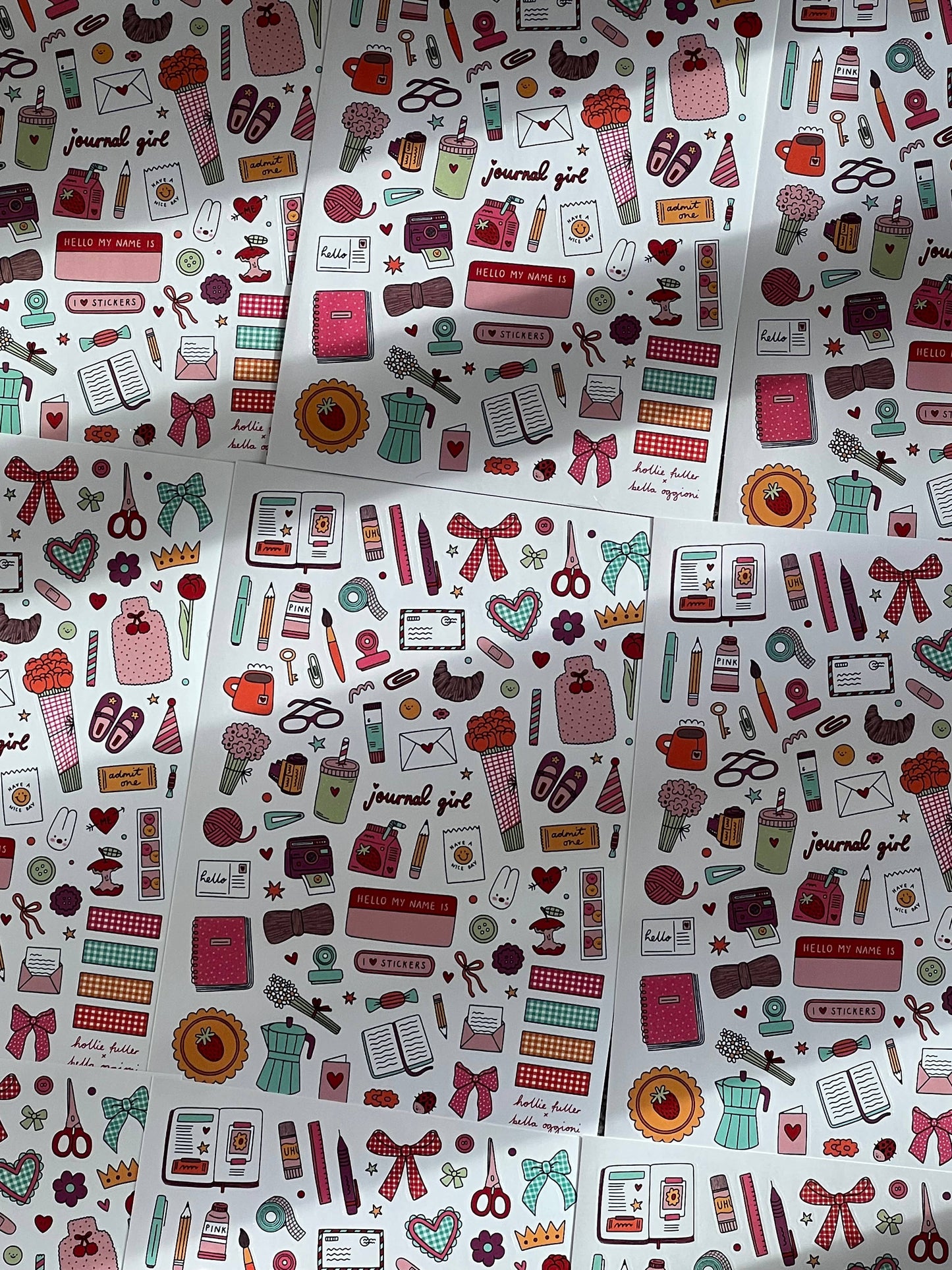Journal Girl Sticker Sheet