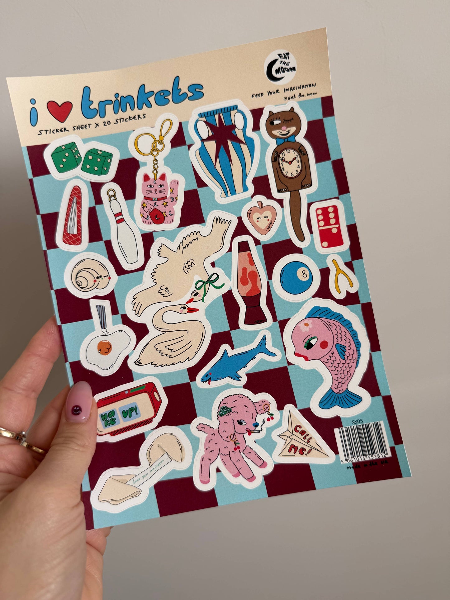 A5 junk journal sticker sheet, trinket design, scrapbooking