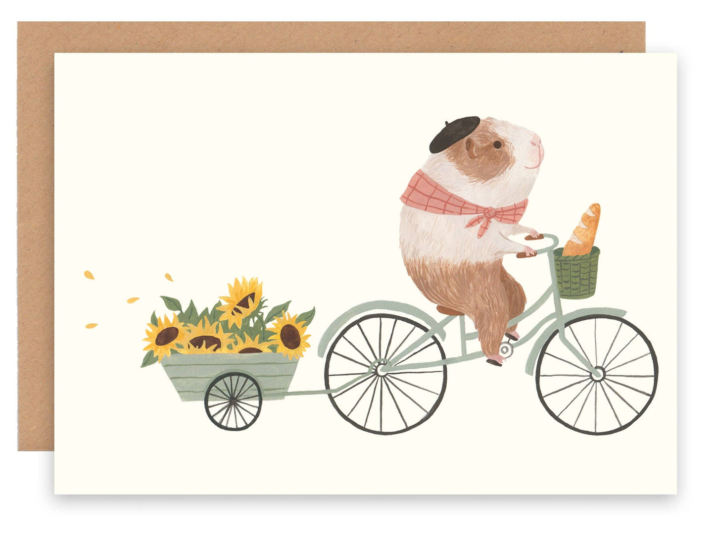 Guinea Pig Bicycle Card