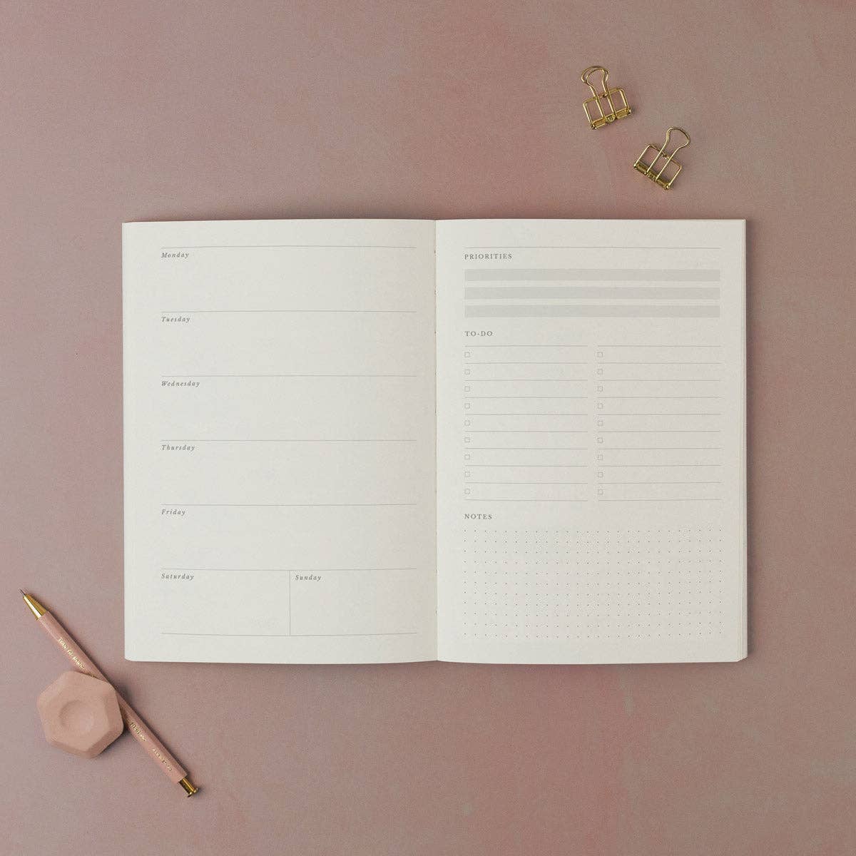Nurture Botanical Undated Weekly Planner