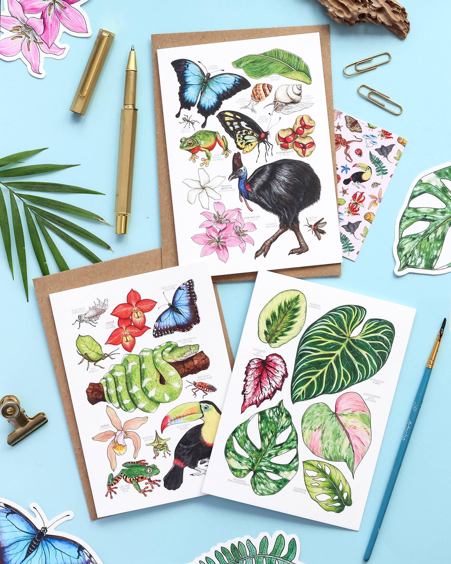 Tropical Leaves Greeting Card